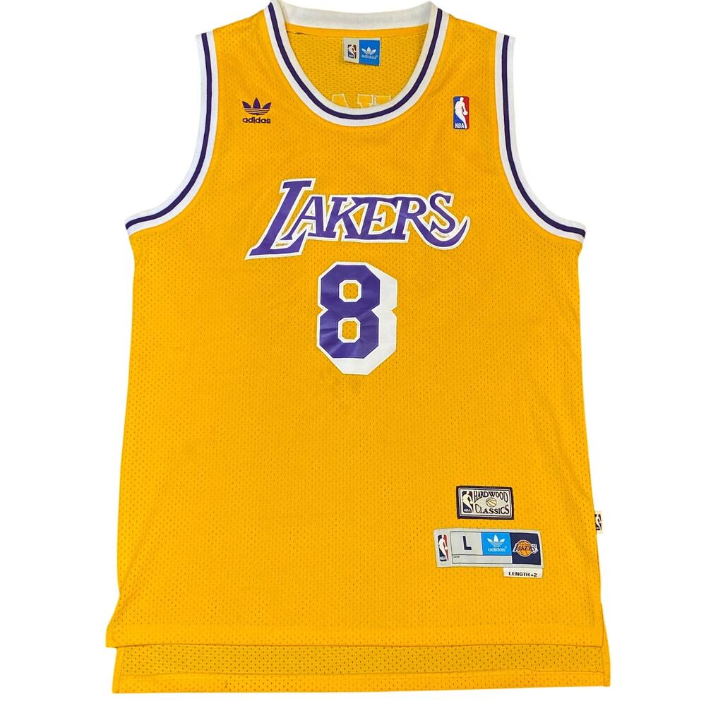 Vintage Hardwood Classics Adidas Los Angeles Lakers Kobe Bryant #8 Jersey Large